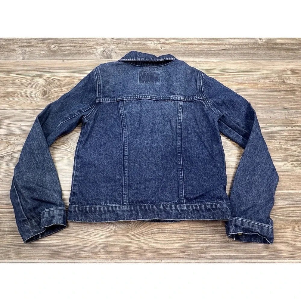 Levi's Jean Jacket Boys Med 10/12 Trucker Red Tab Youth Blue Denim‎ 100% Cotton
